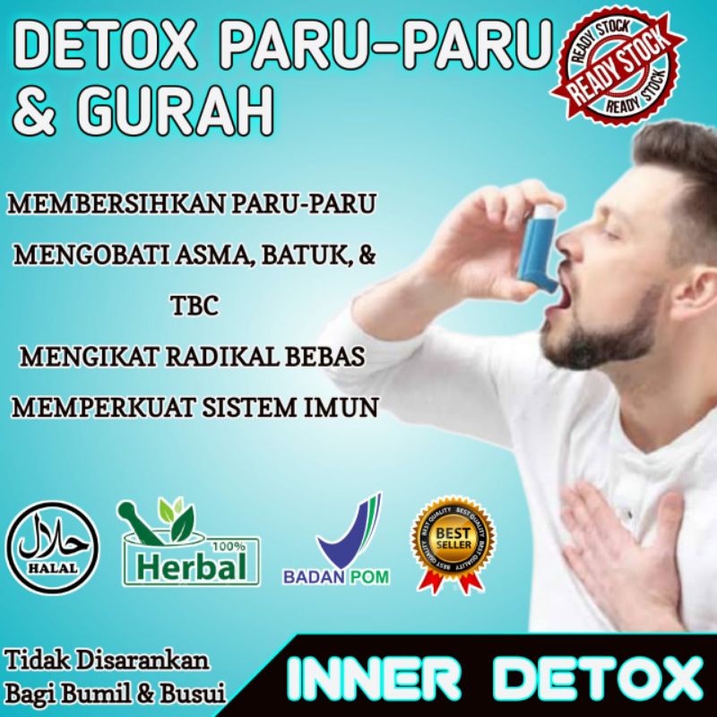 

INNER DETOX , OBAT HERBAL, DETOX PARU DAN GURAH, HALAL BPOM