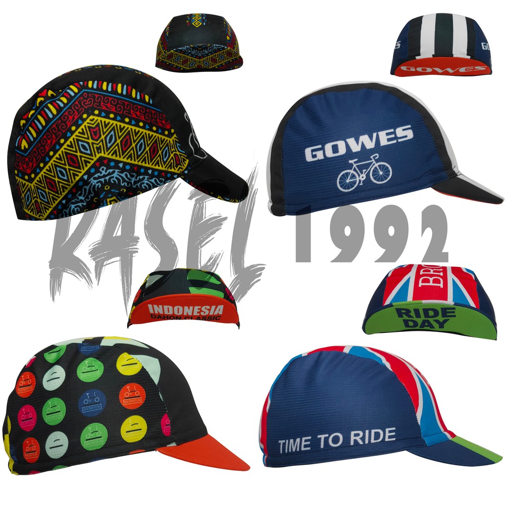 TOPI GOWES PRINTING - TOPI SEPEDA PRINTING - TOPI PRIA - TOPI WANITA - TOPI OLAHRAGA