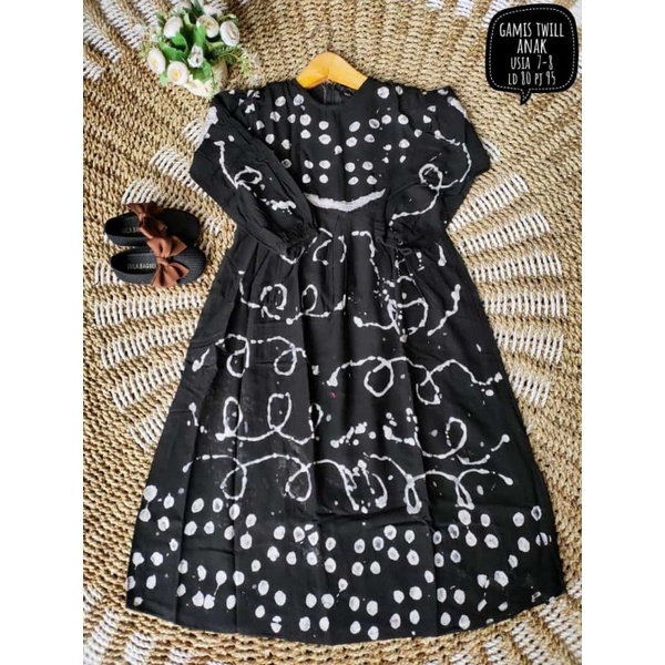 Gamis twill anak