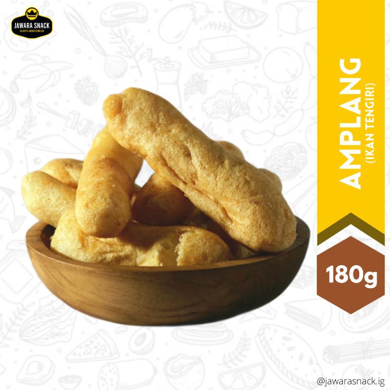 Amplang Ikan Tenggiri 180g - Aneka Cemilan Snack Jajan Kiloan Makanan Ringan