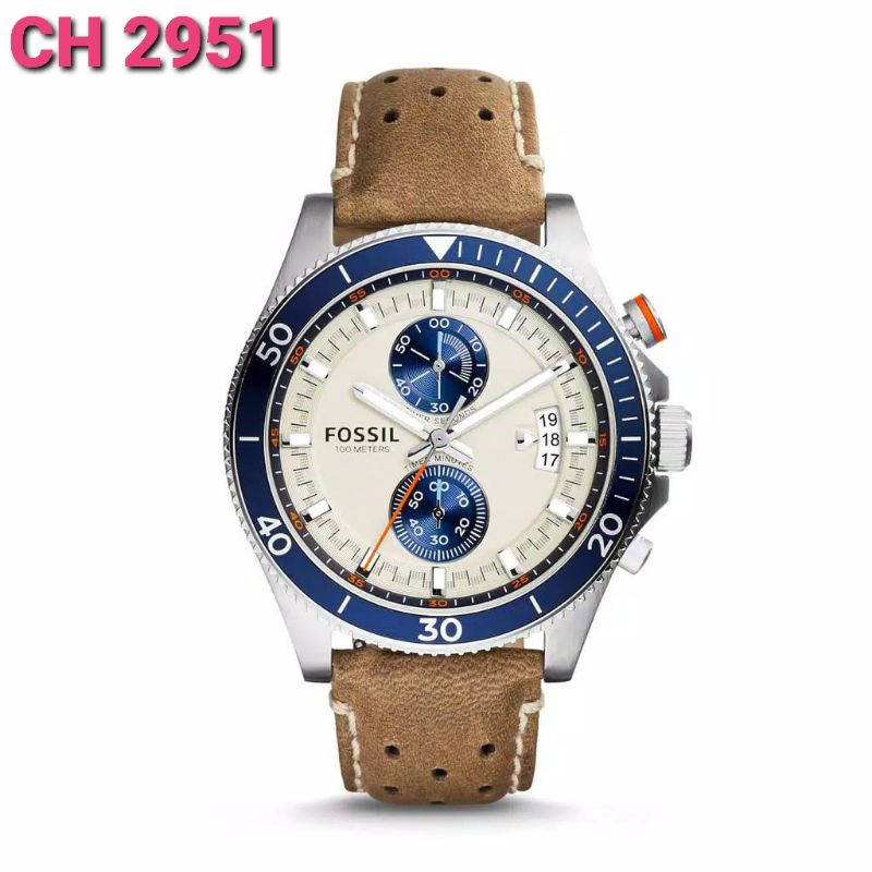 JAM TANGAN PRIA FS CH-2951 CH 2951 STRAP LEATHER ORIGINAL BM