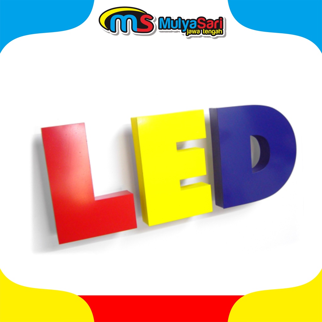 Huruf Timbul Akrilik 3D LED Nyala Custom LED Akrilik Timbul