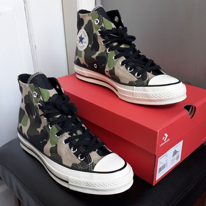 ORI SALE Converse Men up to 70% (163407C) Chuck 70s Hi Archive Print Camo Sepatu Pria Wanita