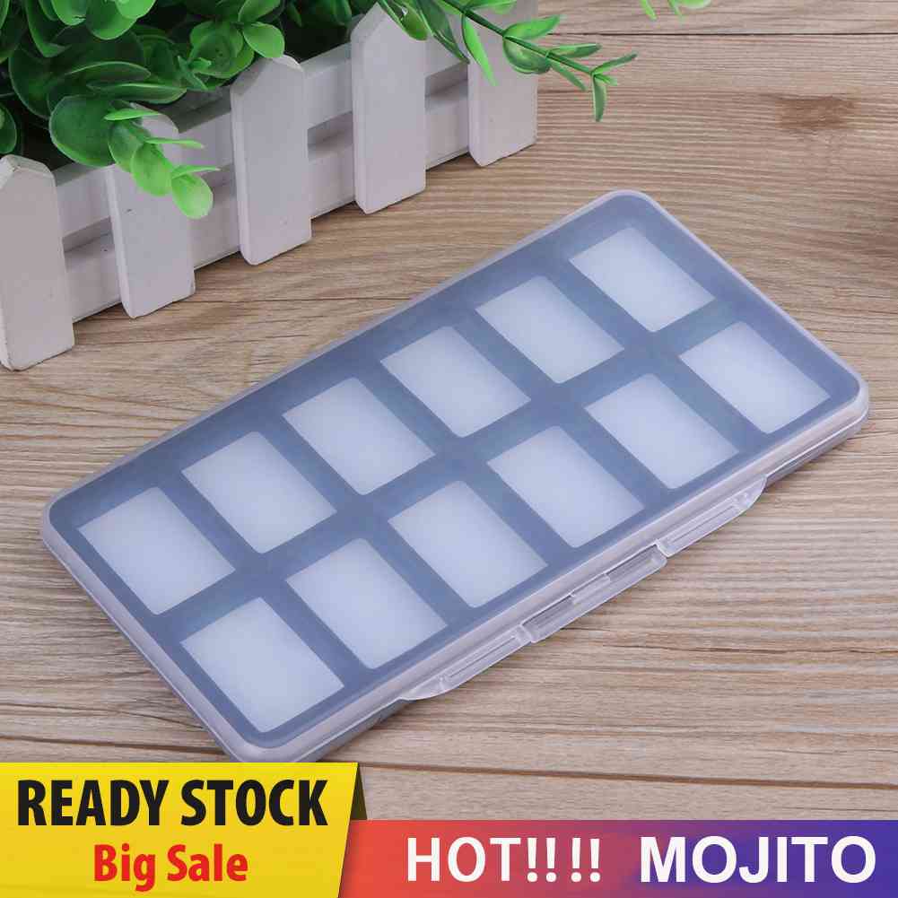 Kotak Penyimpanan Umpan Pancing Fly Fishing 12 Kompartemen Ukuran 185x103 X 13mm