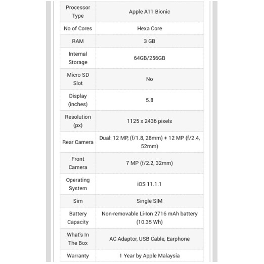 IPHONE X 256GB/64GB SECOND Original fullset-8