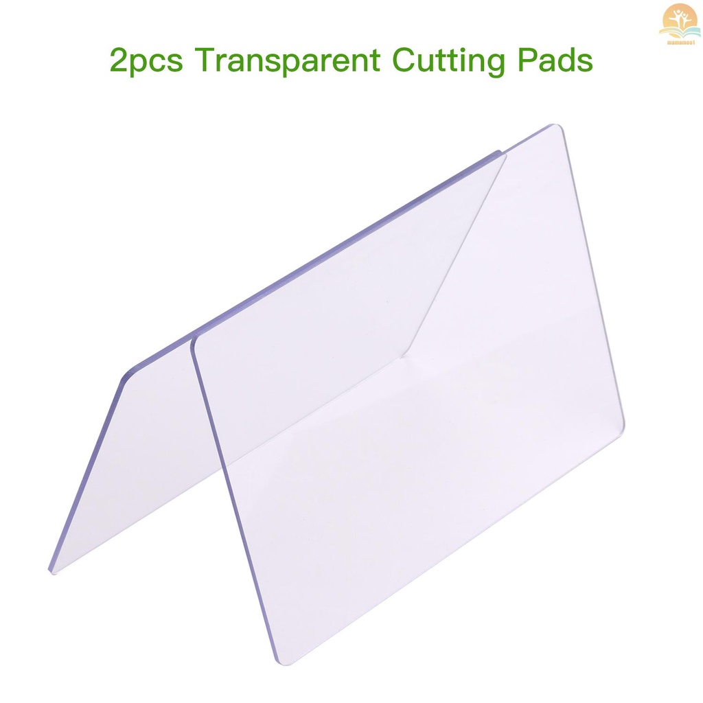 2pcs Transparent Cutting Pad Accessory Durable PC Material Plate 3mm Thickness Replacement Pad for Die Cutting &amp; Embossing Machine Arts &amp; Crafts Scrapbooking Cardmaking, 8.7 * 6.1in