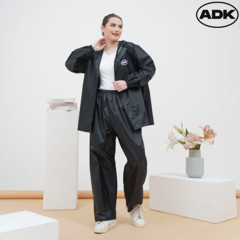 JAS HUJAN RAINCOAT MANTOL BY ADK setelan jaket celana untuk pria dan wanita murah bahan parasit balon/pentil berkialitas
