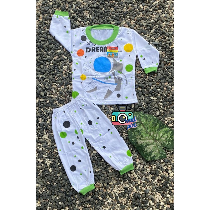 stelan BAJU anak lucu murah motif astronot dreams Setelan 3-18 bulan (PP 058)