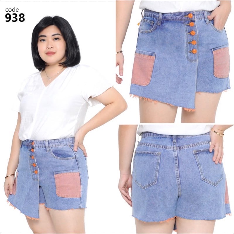 hot pants jumbo korean style celana pendek jeans wanita/ high waisted short /celana wanita sobek raw