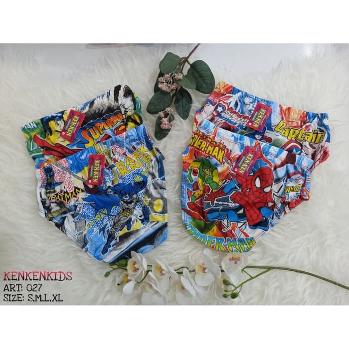 isi 6pcs KEN-KEN | Celana Dalam Anak Cowok LAKI LAKI / CAR / PRINT / 031 B KENKEN