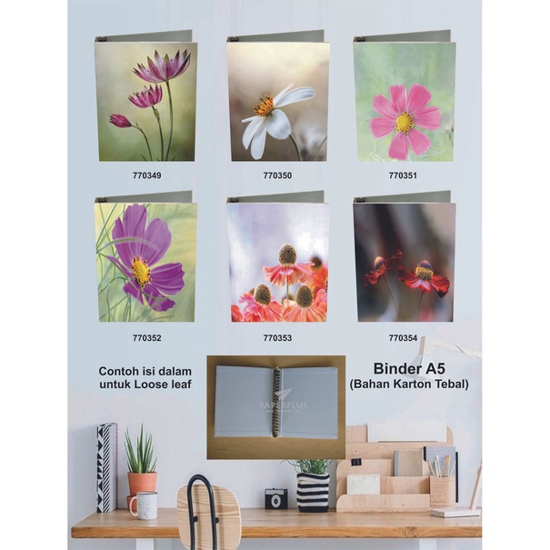 

Binder A5 / Binder Note A5 / Bunga / Set 2912