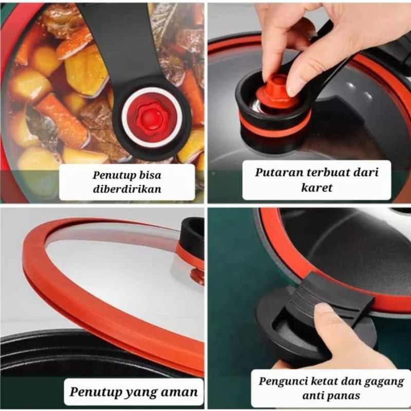 PANCI PRESTO TOTIPOTENT POT PANCI MASAK TEKANAN PRESTO TEXANIA PREMIUM PRESTO COOKER PRESSURE 3.5L PRESTO