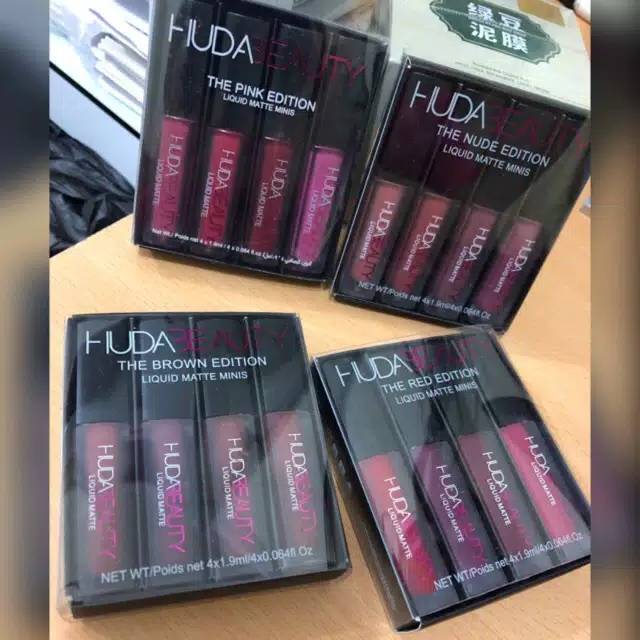 Medan Termurah  (Satu box isi 4) Lipstick HUDA beauty Edition