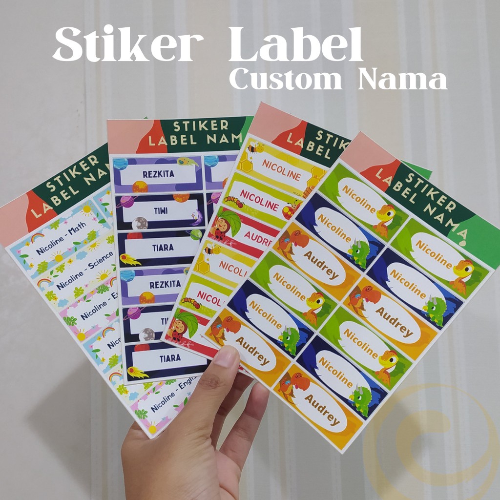 

Paket Custom Stiker Label Nama Murah - Label Olshop - Label Keperluan Rumah 96 PCS