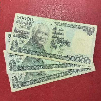 uang kuno indonesia 50000 Suharto 1993