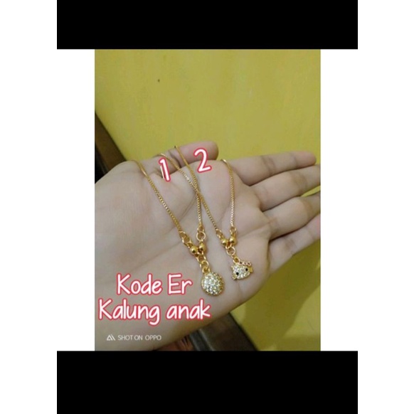 kalung anak italy koye lapis emas 18k