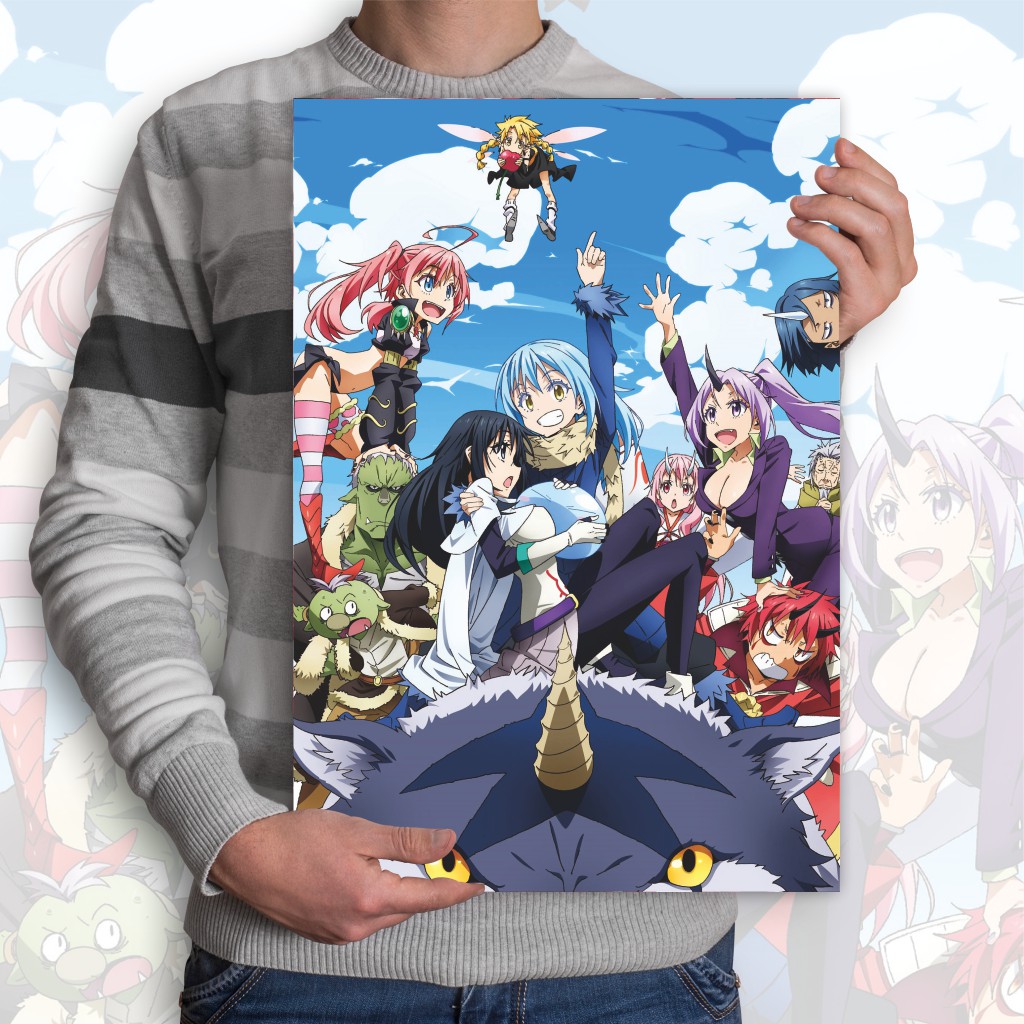 Poster Tensei Shitara Slime Datta Ken Tensura Anime Rimuru Shion Milim Benimaru Shuna - Ukuran A3+-1 Tensura S1