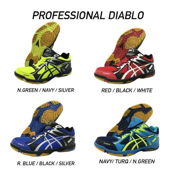 Terbaru     Sepatu Olahraga Voli Profesional Diablo Original Pria Asics Volley Cowok Running