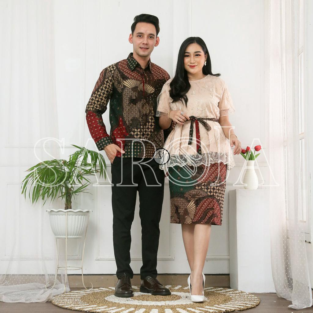 SAROJA | Couple Keluarga Family Set Rnb Brukat Aalona | Couple Baju Natal Mewah |Dress Natal Wanita Kekinian | Baju Natal Couple Keluarga Ayah Ibu Anak | Baju Natal Couple Pasangan | Baju Natal Anak Perempuan | Baju Natal Keluarga