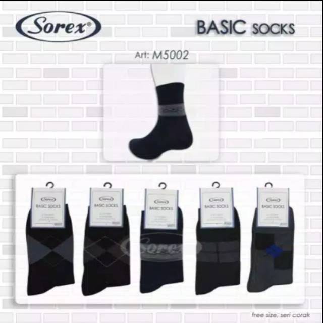 Kaos Kaki Pria Sorex Men Socks Art M5001/M5002/M5004/5101/5102