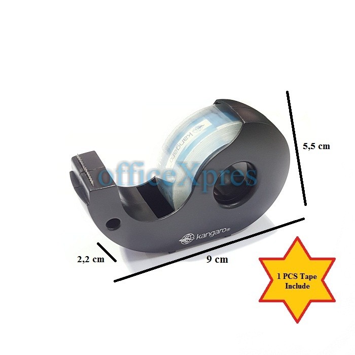 

Tape Dispenser kecil + GRATIS Selotip / Alat Solatip / Selotip TD18-Y Kangaro / Isolasi Bening
