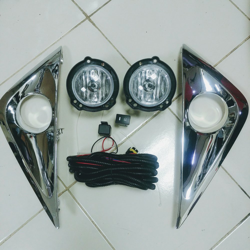 foglamp bumper lampu kabut depan all new rush / terios 2018 sampai 2023  + ring cover chrome &amp; hitam 2019 2020 2021 2022