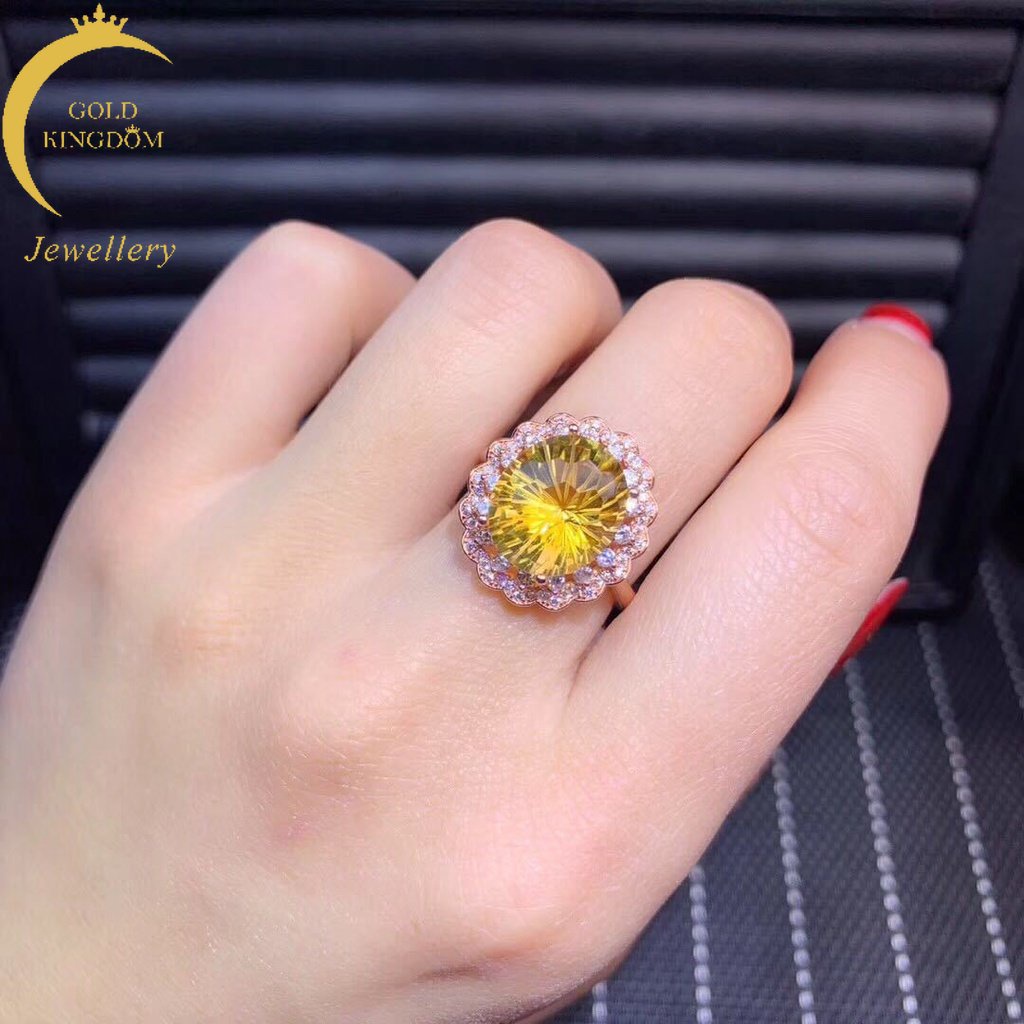 Goldkingdom Perhiasan Fashion 24K Bangkok Aksesoris Ready Stock Gaya Meledak Adjustable Topaz Berbentuk Telur Mikro Hias Zirkon Pt950 Platinum Cincin Untuk Wanita