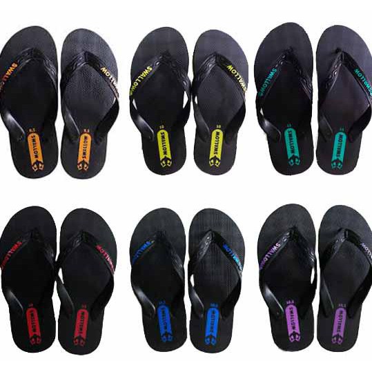 GROSIR Sandal / Sendal Jepit Pria Swallow Black Pearl Hitam