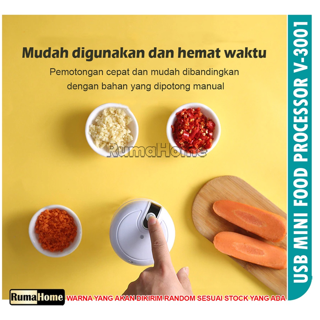 Mini Chopper Blender Mini Food Processor Usb Serbaguna Blender Bumbu Daging MPASI Portable Juicer