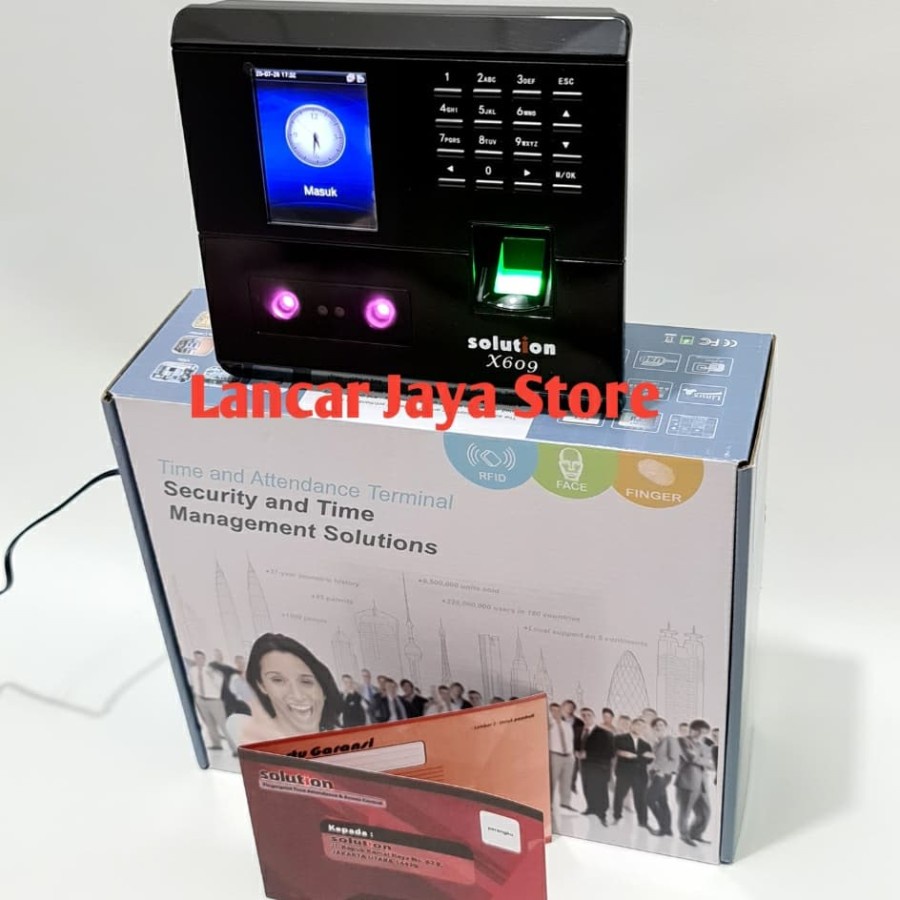 Mesin Absensi SolutioX609/ Finger Print Solution Wajah X609