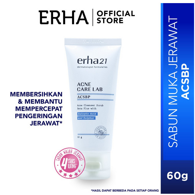 ERHA Acne Cleanser Scrub Beta Plus (ACSBP) 60g SABUN CUCI MUKA