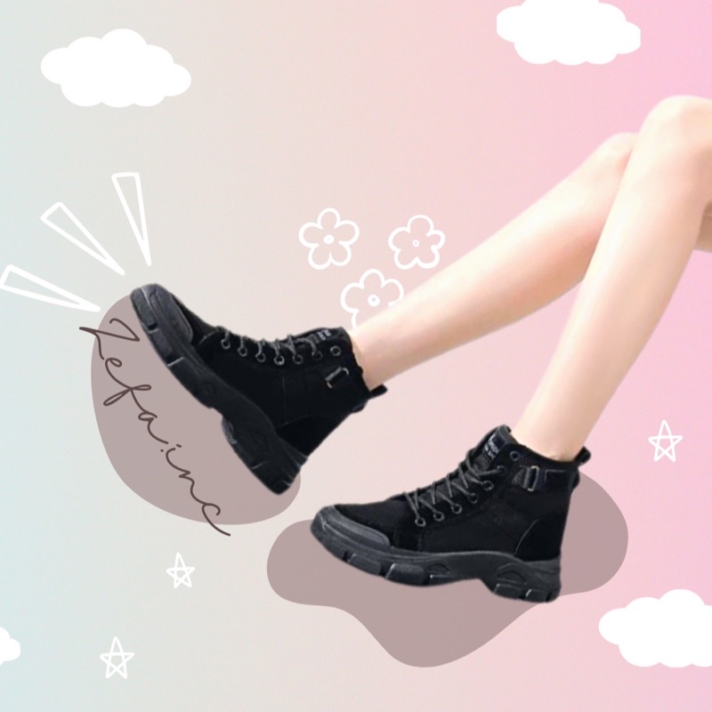 SEPATU BOOTS IMPORT MARTIN BOOTS BLACK PREMIUM