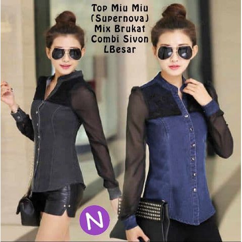SUPER PROMO 51403-blouse miu miu PREMIUM