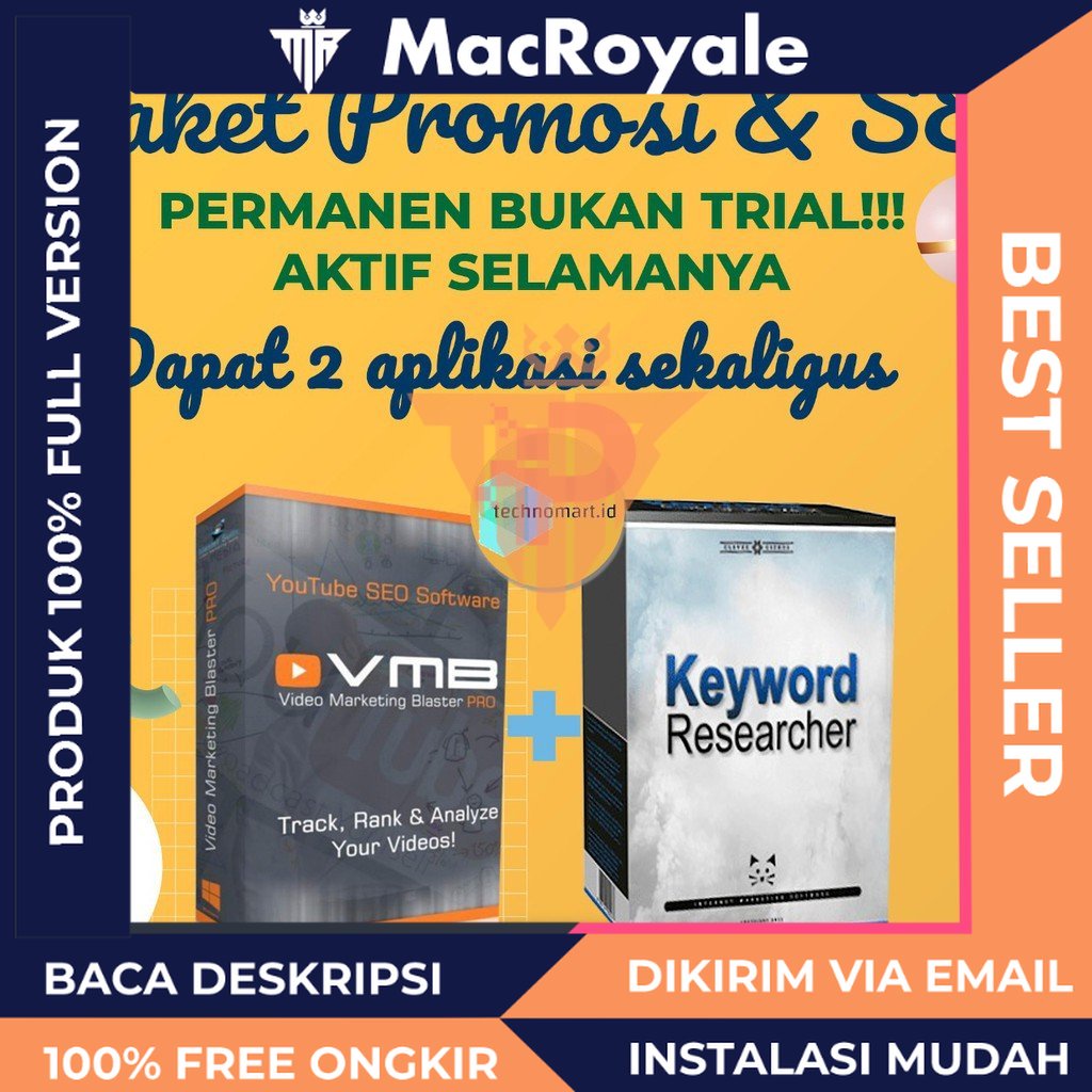 Video Marketing Blaster v1.4.4 Pro + Key Researcher Pro Lifetime - Alat SEO untuk YouTube dan Google Optimalkan Video Marketing dengan Riset Kata Kunci dan Analisis Kompetitif di Win