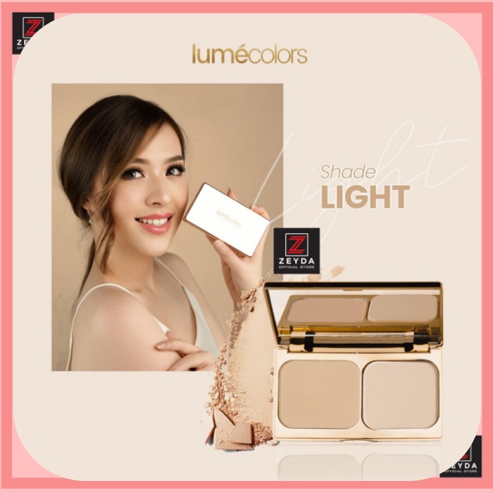 Compact Powder Lumecolors Bedak Padat Fullcoverage Shade Light