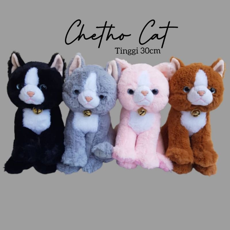 BONEKA KUCING CHETHO CAT LUCU 4 WARNA