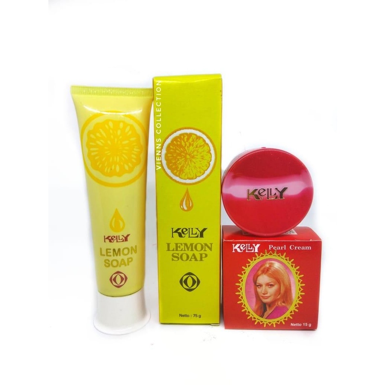 ✿ MADAME ✿ KELLY PEARL CREAM &amp; LEMON SOAP - FOUNDATION CLEANSER CREAM WAJAH BPOM ORIGINAL