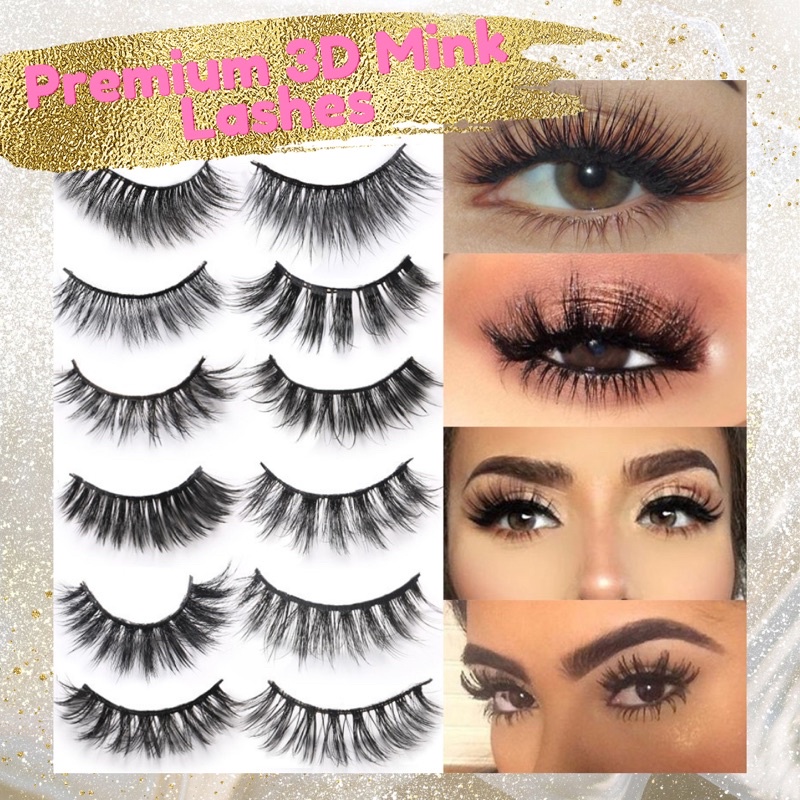 PREMIUM 3D MINK LASHES - XANADU PLETHORA LASHES -  Mink Eyelashes Faux Wispy Fluffy False Eyelashes Long Extension Makeup Handmade Fake Eyelashes Natural Cross Volume Reusable Eyelashes