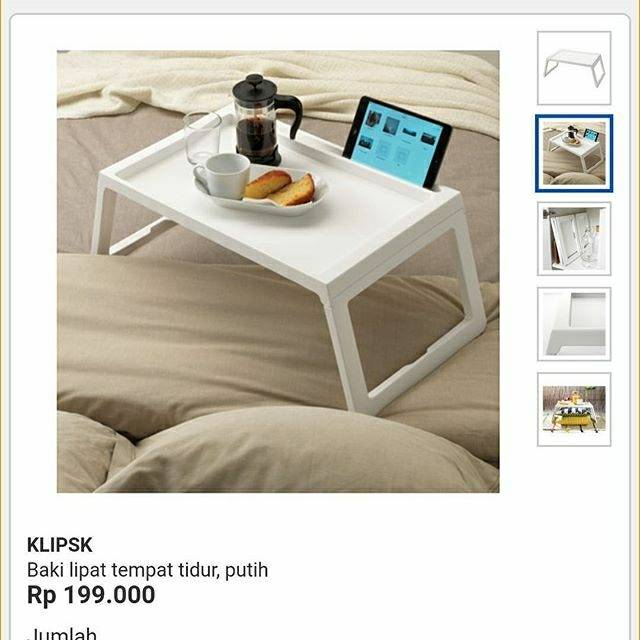Klipsk Baki lipat meja makan kecil ikea nampan