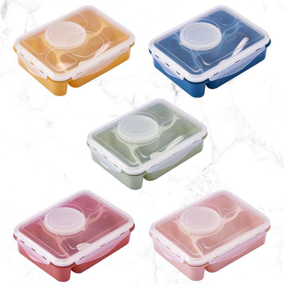 Tempat Makan Anak Lucu 4 Sekat Lunch box Kotak Makan