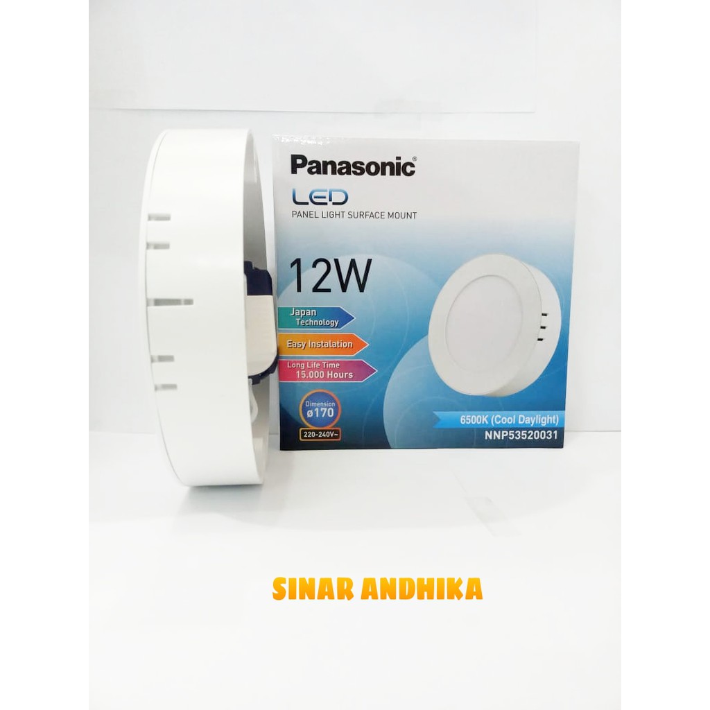 LAMPU LED PANEL OUTBOW BULAT PANASONIC 12 WATT NNP 53520/NNP 53500