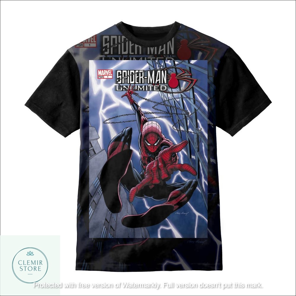 Kaos 3D Anak | Baju Printing - Baju Spiderman (Spiderman Unlimited) Untuk Usia 1-12 Tahun