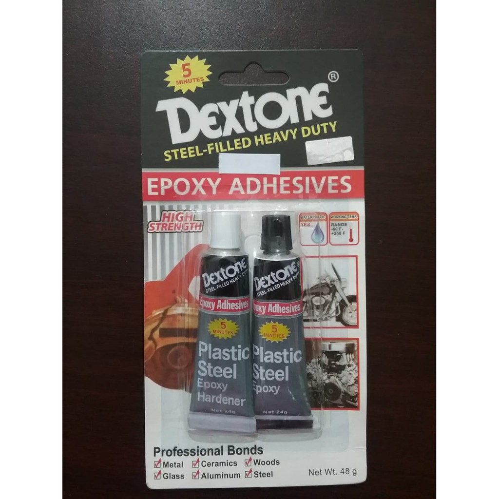 Dextone Lem 2in1 untuk Kayu Besi Kaca Dll 48 Gram