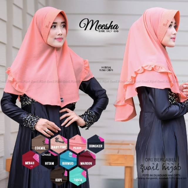 [ORI QUAIL HIJAB] Jilbab rempel Meesha