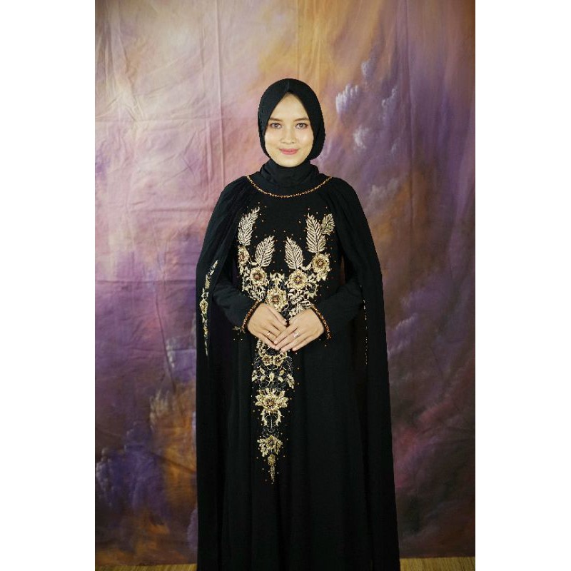 Gamis Hitam Abaya Bordir