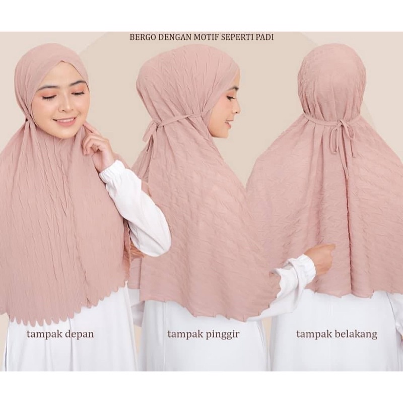 (DBY) HIJAB BERGO ORIZA PADI MARYAM TALI DIAMOND