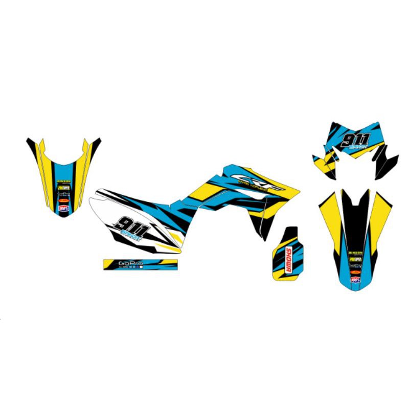 dekal Stiker crf hologram