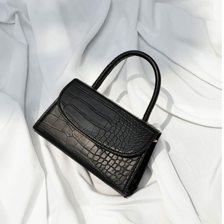 JRbrands - Tas Selempang Wanita Mizu Croco Handle-Mizu Hitam