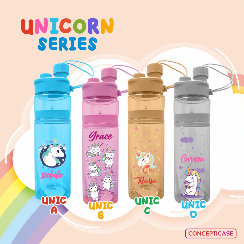 BOTOL MINUM ANAK CUSTOM PRINT UV (BUKAN STICKER) *BACA DESKRIPSI*