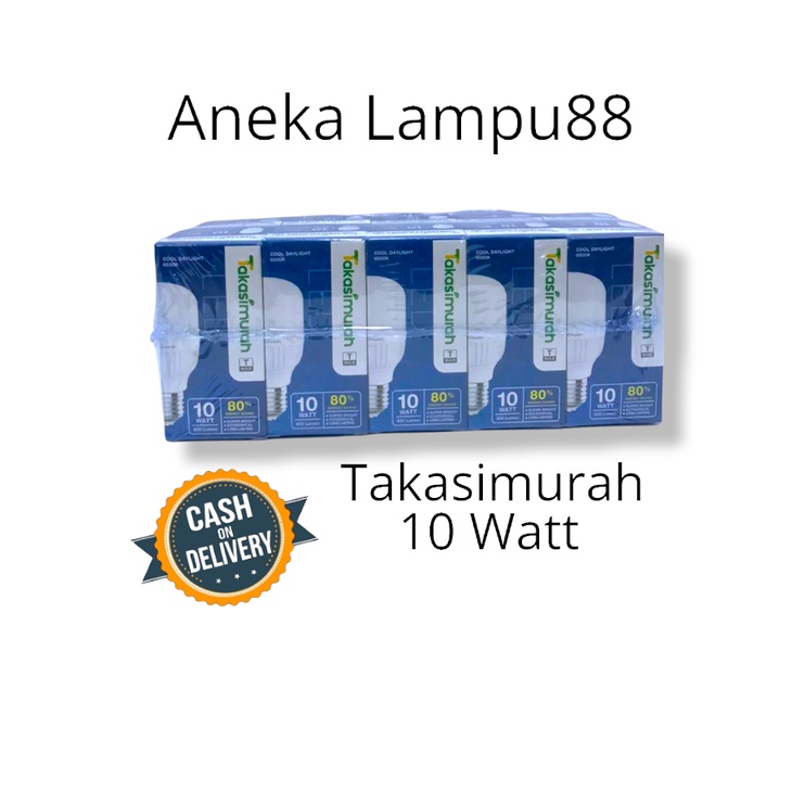 LAMPU LED 10 WATT PAKET 10 PCS / BOHLAM LED 10WATT / LAMPU MURAH 10 WATT / LAMPU LED TAKASIMURAH 10 